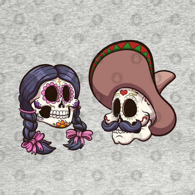 Mexican Skulls by TheMaskedTooner